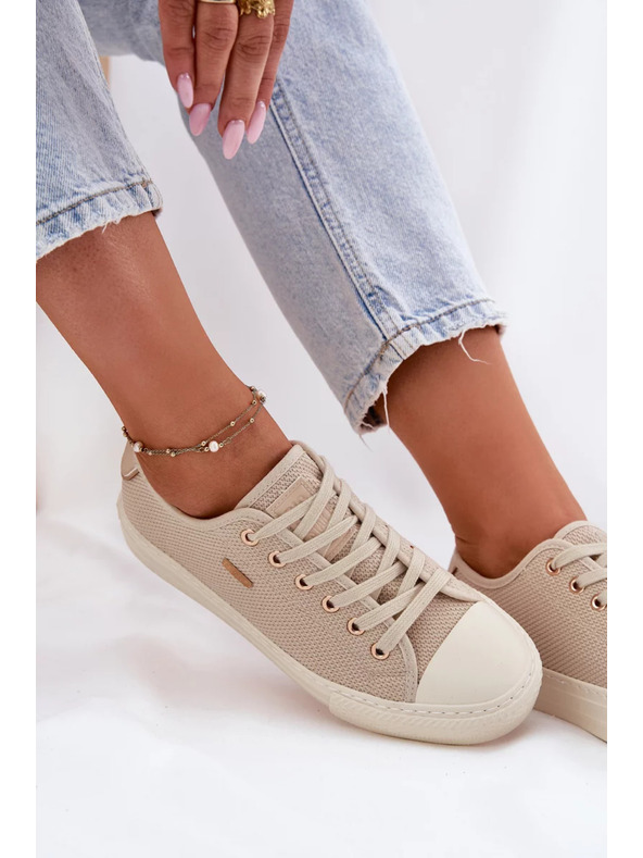 BIG STAR SHOES Női vászon tornacipő Big Star – bézs