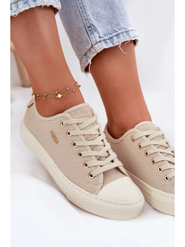 BIG STAR SHOES Női vászon tornacipő Big Star – bézs