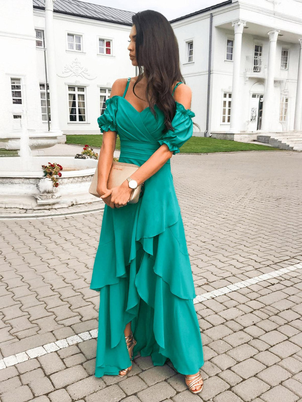 Edoti Zöld fodros maxiruha