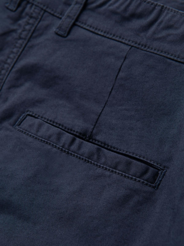 Ombre Clothing Férfi klasszikus chino rövidnadrág felhajtott szárral - sötétkék