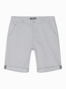 Ombre Clothing Férfi klasszikus chino rövidnadrág felhajtott szárral - szürke