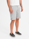Ombre Clothing Férfi klasszikus chino rövidnadrág felhajtott szárral - szürke