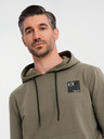 Ombre Clothing Férfi kapucnis pulóver + melegítőnadrág - olíva