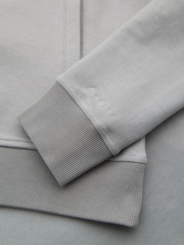 Ombre Clothing Férfi kötött bomber dzseki - szürke