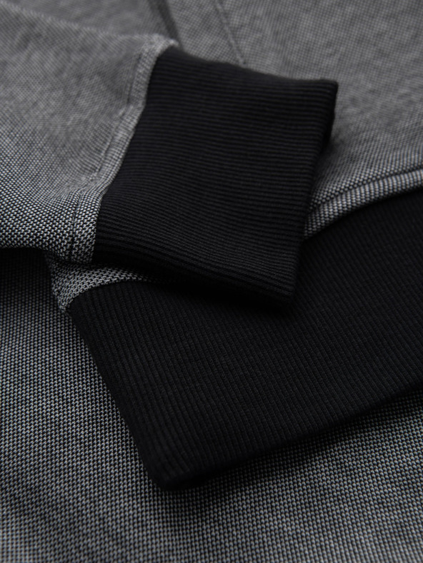 Ombre Clothing Férfi kötött bomber dzseki - fekete