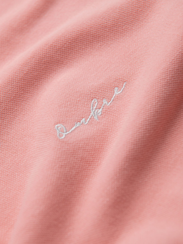 Ombre Clothing Piké kötésű pamut galléros póló - rózsaszín