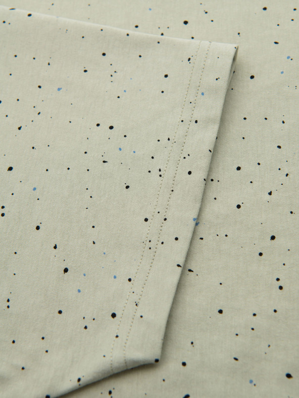 Ombre Clothing Férfi pamut póló nyomattal és kerek nyakkivágással - menta