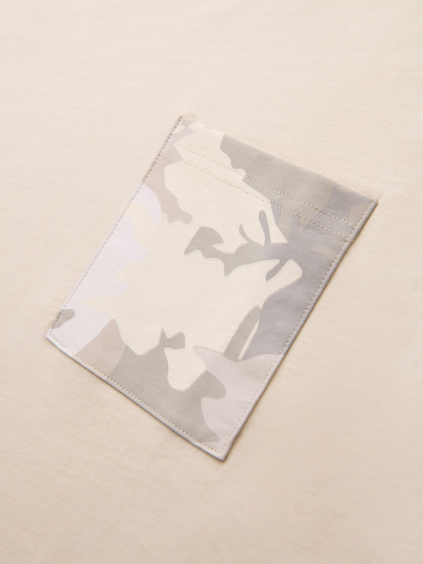 Ombre Clothing Férfi pamut póló zseb nyomattal - türkiz