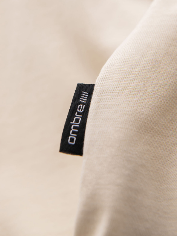 Ombre Clothing Férfi pamut póló zseb nyomattal - türkiz