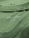 Ombre Clothing Férfi pamut póló nyomattal és kerek nyakkivágással - zöld