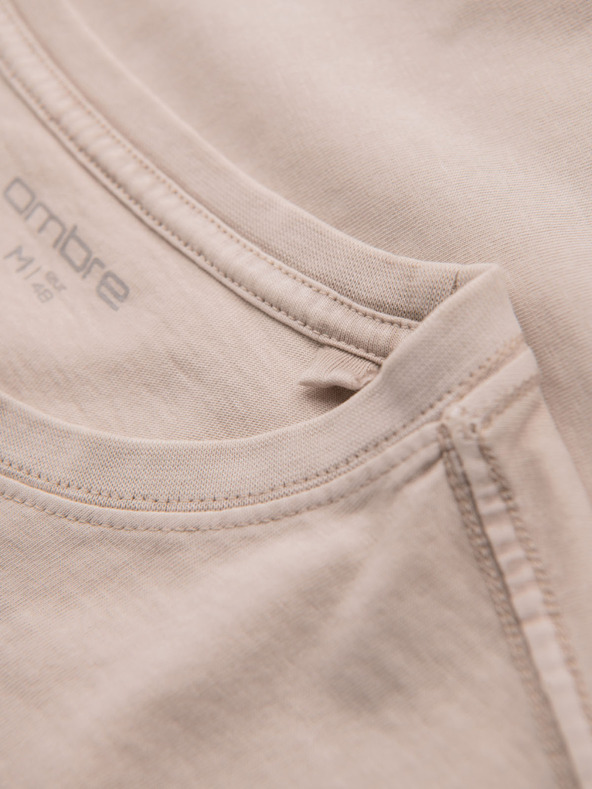 Ombre Clothing Pamut póló nyomattal és kerek nyakkivágással - fekete