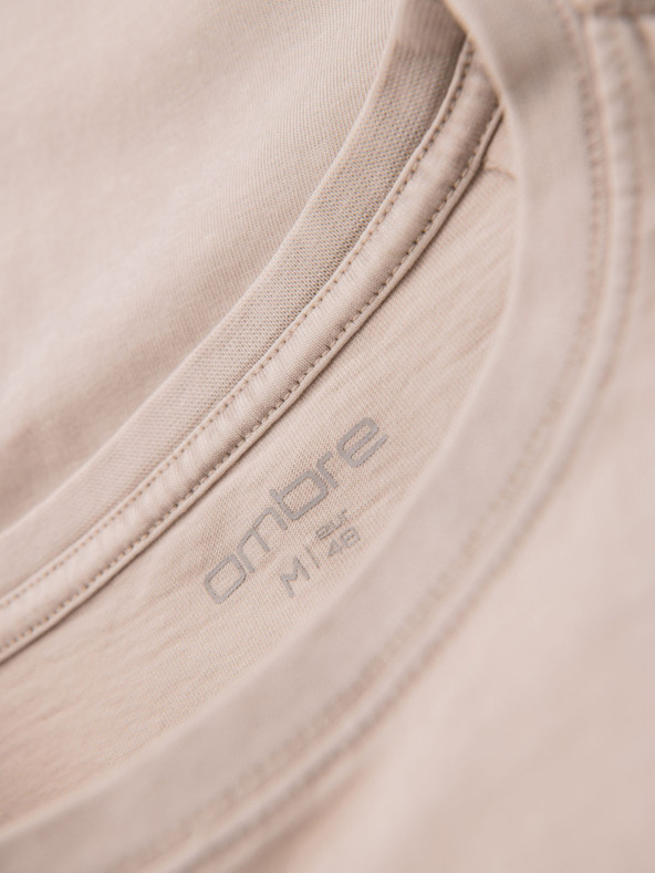 Ombre Clothing Pamut póló nyomattal és kerek nyakkivágással - fekete