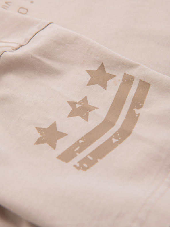 Ombre Clothing Pamut póló nyomattal és kerek nyakkivágással - fekete