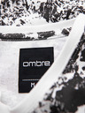 Ombre Clothing Férfi mintás pamut póló rövid ujjal - fehér és fekete
