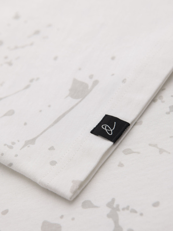 Ombre Clothing Férfi póló nyomattal és kerek nyakkivágással - fehér