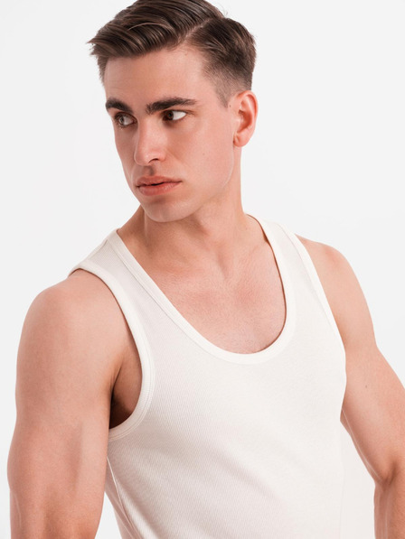 Ombre Clothing Férfi pamut basic póló - fehér