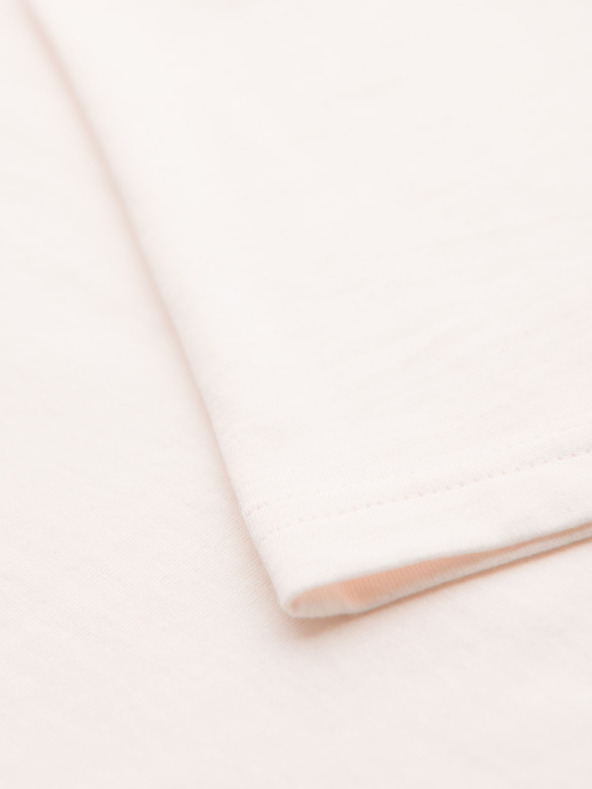 Ombre Clothing Férfi póló gombos nyakkivágással és velúr szegéllyel - fehér