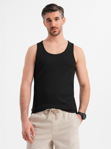 Ombre Clothing Férfi pamut basic póló - fekete