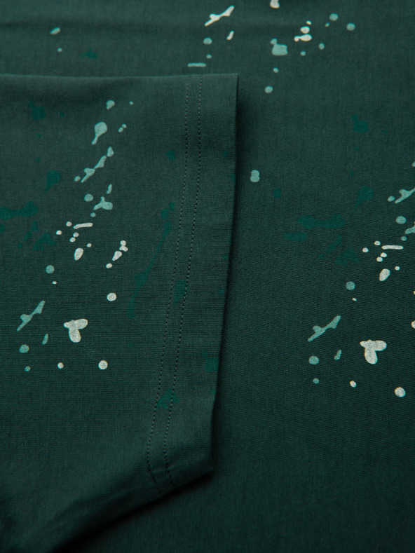 Ombre Clothing Férfi póló nyomattal és kerek nyakkivágással - zöld