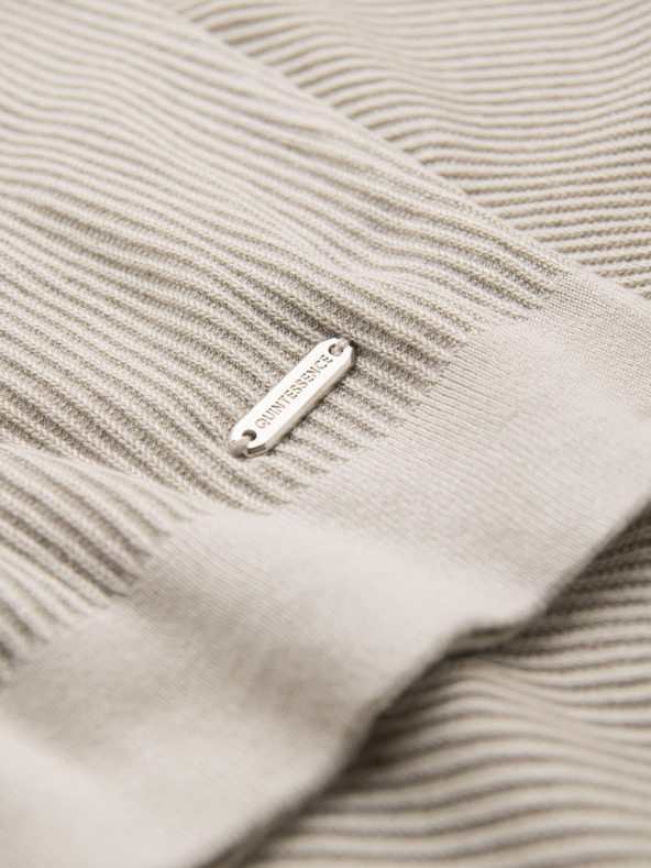 Ombre Clothing Férfi pólóing nyitott gallérral, gomblyuk nélkül - világosszürke