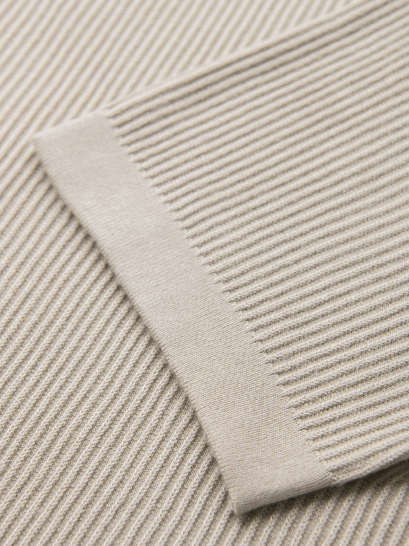 Ombre Clothing Férfi pólóing nyitott gallérral, gomblyuk nélkül - világosszürke