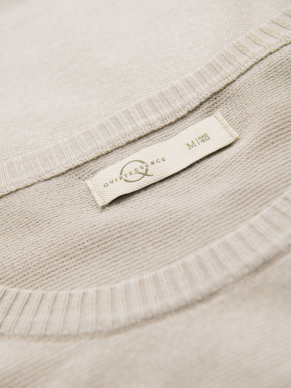 Ombre Clothing Férfi klasszikus kötött ing bordázott mandzsettával - világosszürke