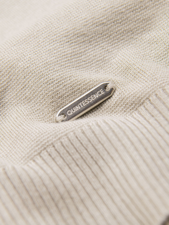 Ombre Clothing Férfi klasszikus kötött ing bordázott mandzsettával - világosszürke