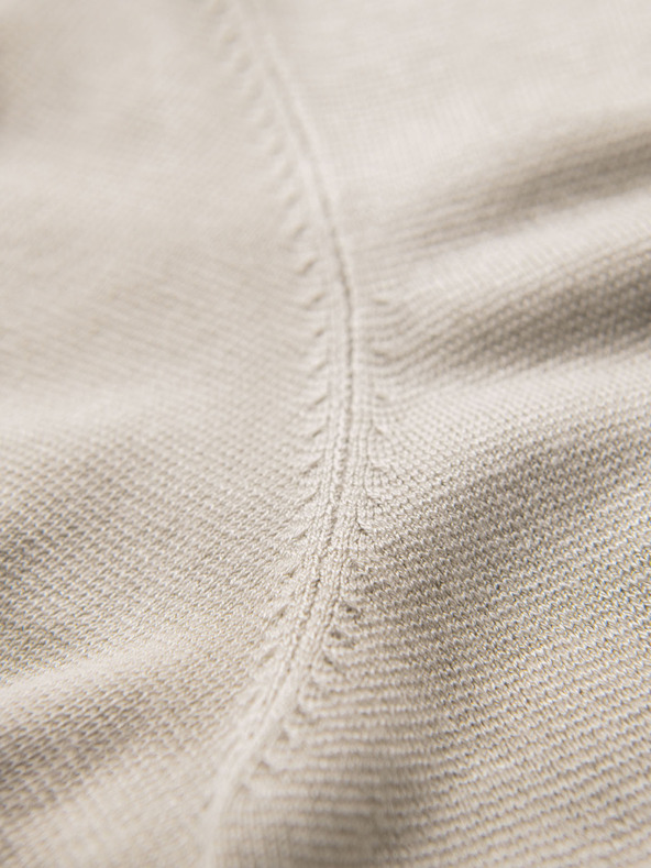 Ombre Clothing Férfi klasszikus kötött ing bordázott mandzsettával - világosszürke