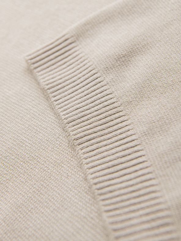 Ombre Clothing Férfi klasszikus kötött ing bordázott mandzsettával - világosszürke