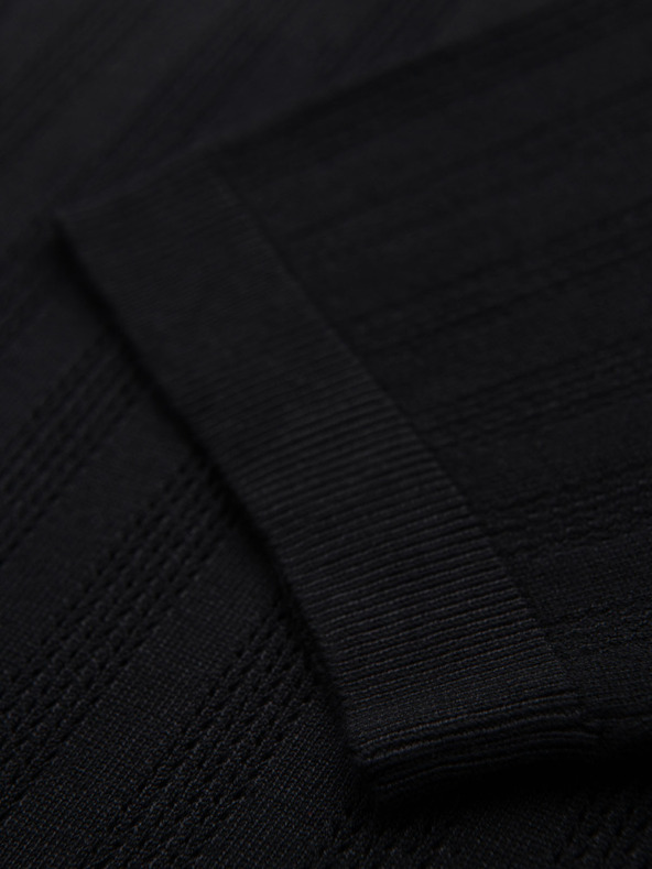 Ombre Clothing Férfi kereknyakú rövid ujjú pulóver - fekete