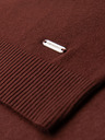 Ombre Clothing Férfi klasszikus kötött ing bordázott mandzsettával - meleg barna
