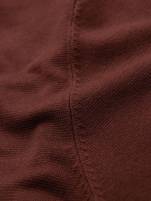 Ombre Clothing Férfi klasszikus kötött ing bordázott mandzsettával - meleg barna