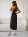 Edoti KENDALL fekete midi ruha oldalsó hasítékkal
