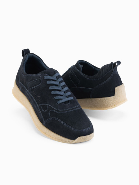 Ombre Clothing Férfi könnyű velúr sportcipő - sötétkék