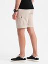 Ombre Clothing Férfi laza szabású rövidnadrág cargo zsebbel - krém