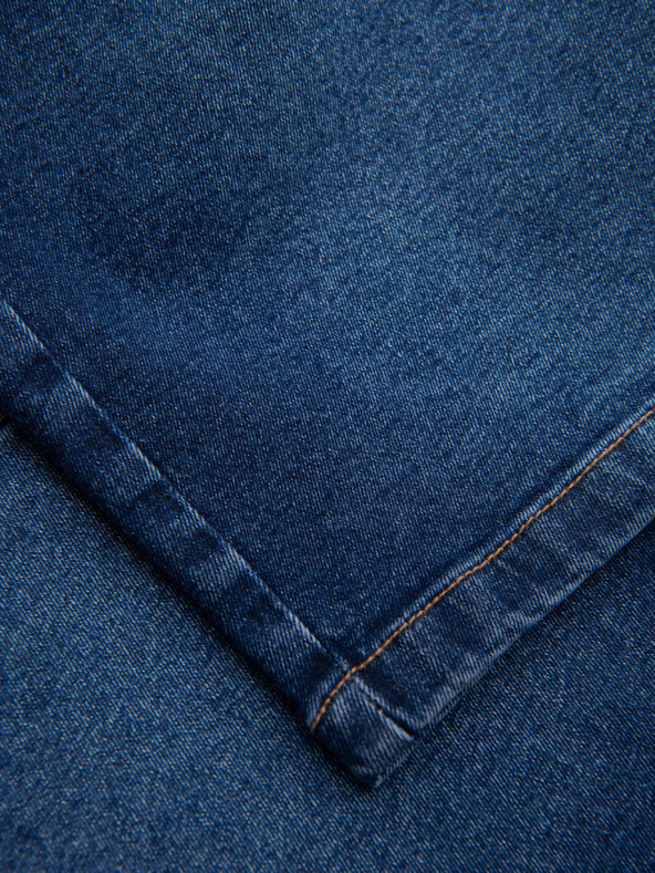 Ombre Clothing Férfi farmer rövidnadrág klasszikus szabással - sötétkék