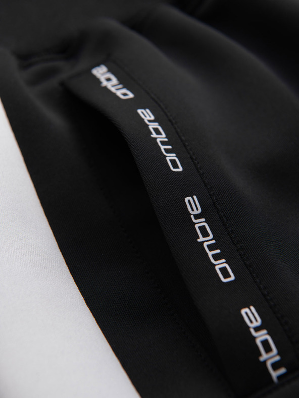 Ombre Clothing Férfi melegítőnadrág kontrasztos szegéllyel - fekete