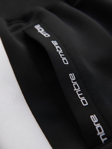 Ombre Clothing Férfi melegítőnadrág kontrasztos szegéllyel - fekete
