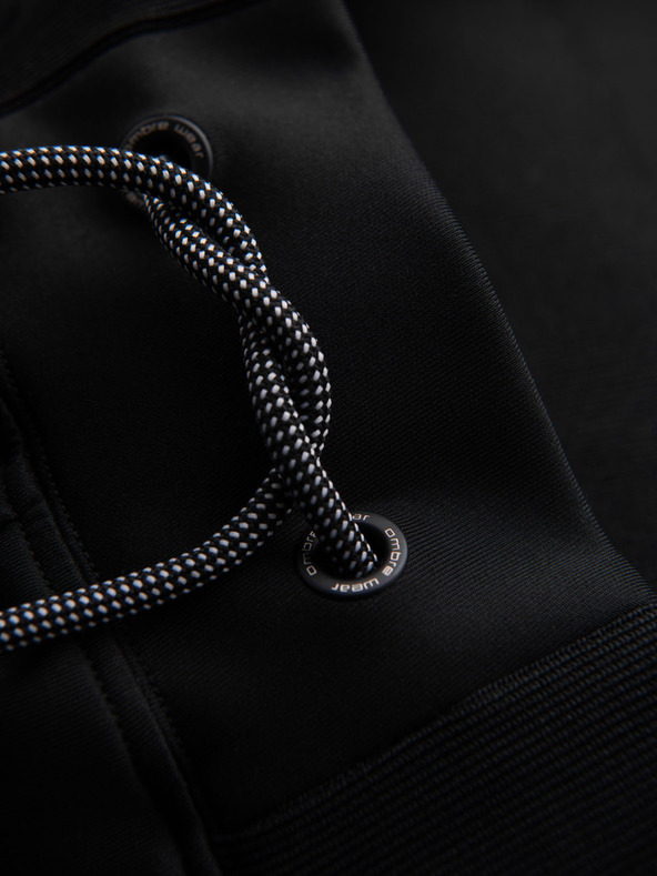 Ombre Clothing Férfi melegítőnadrág kontrasztos szegéllyel - fekete