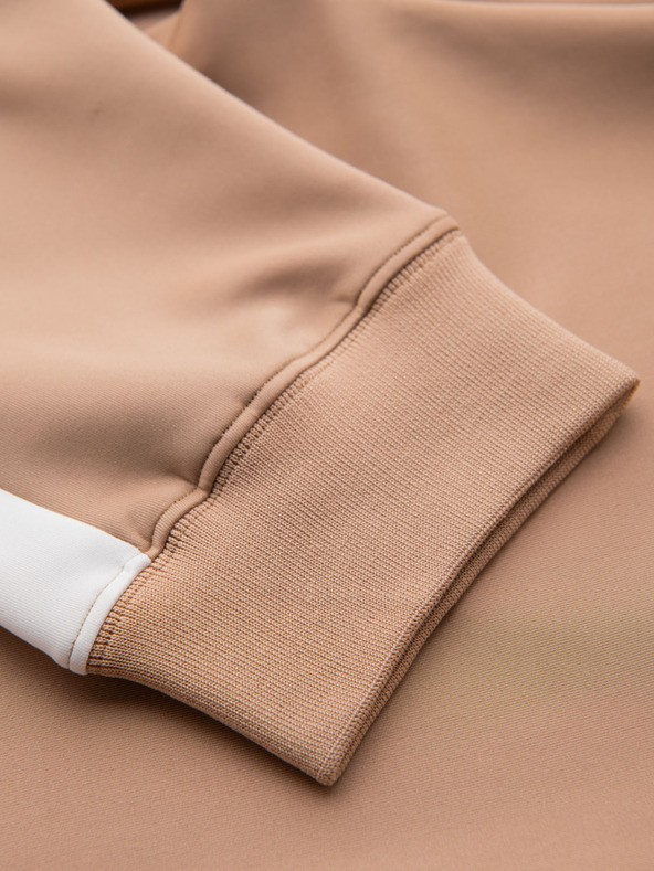 Ombre Clothing Férfi jogger melegítőnadrág kontrasztos csíkokkal - bézs