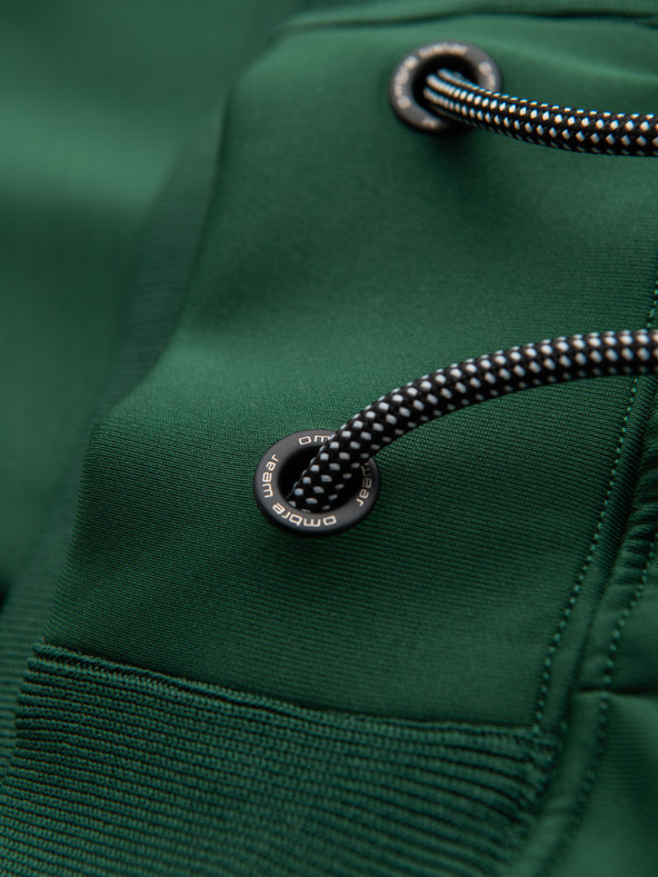 Ombre Clothing Férfi melegítőnadrág kontrasztos szegéllyel - sötétzöld