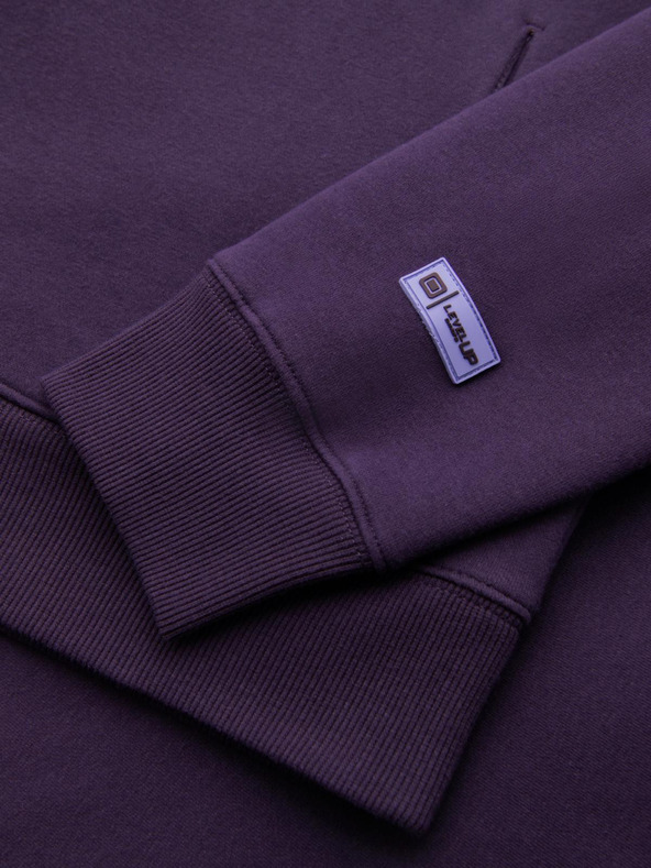 Ombre Clothing Unisex kapucnis pulóver zsebbel - lila