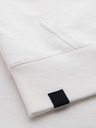 Ombre Clothing Férfi pamut kapucnis pulóver kontrasztos részletekkel - fehér