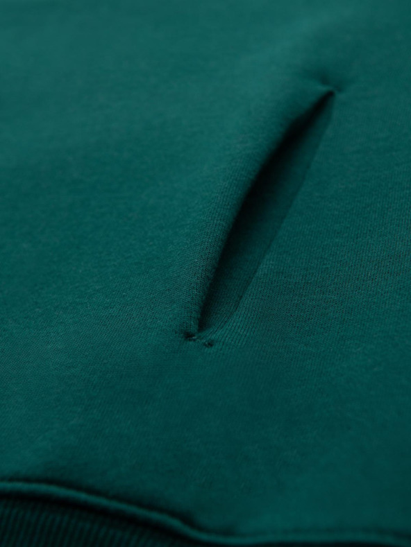 Ombre Clothing Unisex kapucnis pulóver zsebbel - sötétzöld