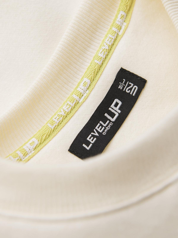 Ombre Clothing Klasszikus unisex kerek nyakú pulóver - krém