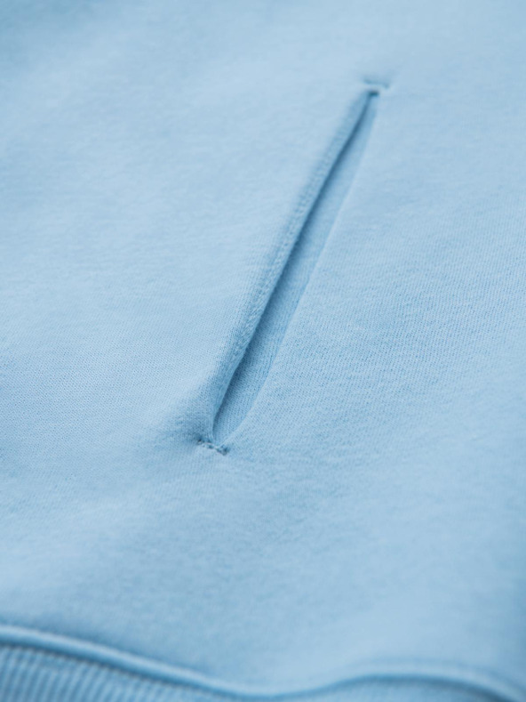 Ombre Clothing Unisex kapucnis pulóver zsebbel - kék