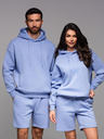 Ombre Clothing Unisex kapucnis pulóver zsebbel - levendula