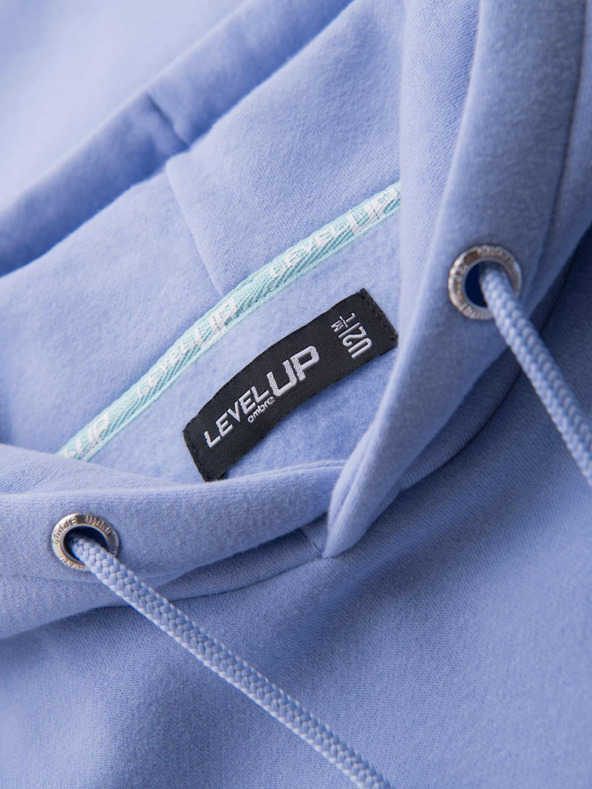 Ombre Clothing Unisex kapucnis pulóver zsebbel - levendula