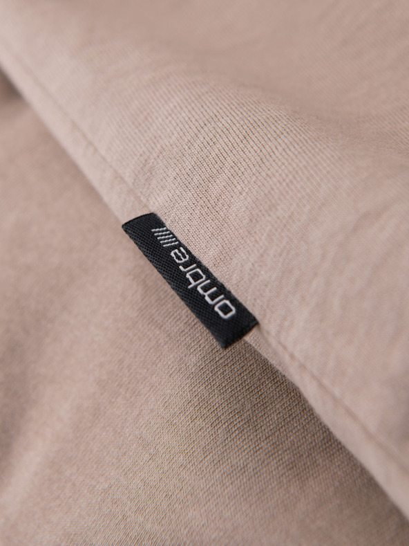 Ombre Clothing Férfi klasszikus pamut póló BASIC - homokszínű