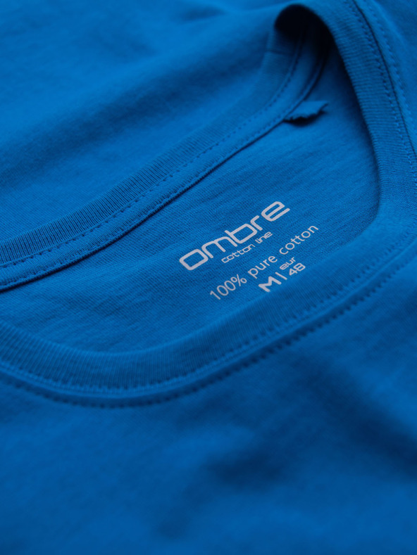 Ombre Clothing Férfi klasszikus pamut póló BASIC - homokszínű